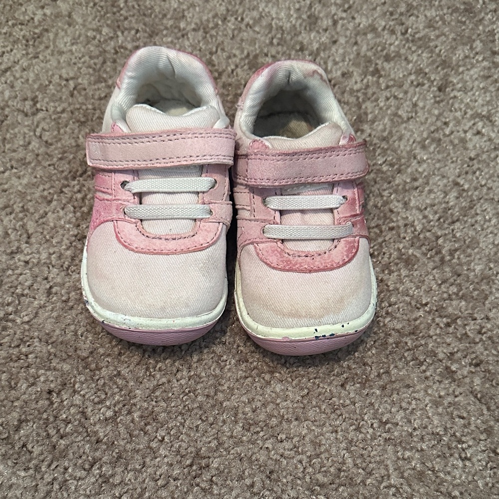 Stride Rite Pink and White Kids Sneakers